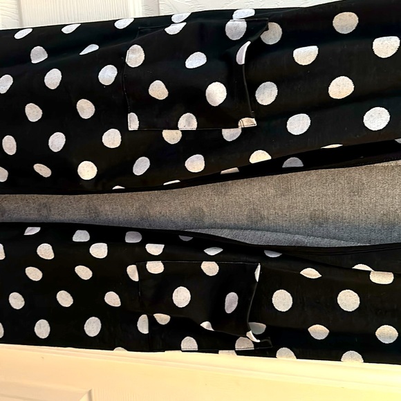 Women’s Olivia Blu Polka Dot Sleeveless Duster/Kimono Oversized Small - Picture 4 of 5